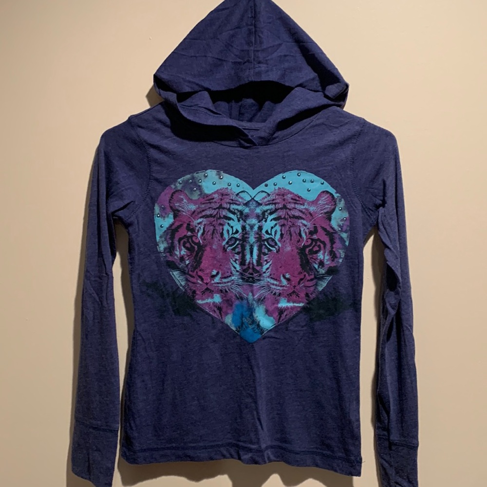 Mudd girls Tiger hooded shirt